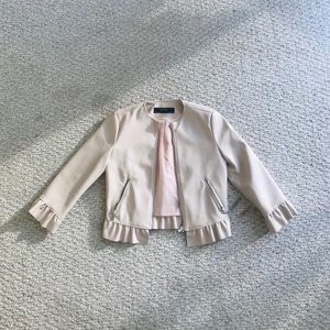 Blush Pink Faux Leather Jacket from Zara (Denmark)